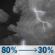 Tonight: A chance of showers and thunderstorms before 7pm, then showers and thunderstorms between 7pm and 2am. Mostly cloudy, with a low around 76. Heat index values as high as 109. South southwest wind 8 to 18 mph, with gusts as high as 22 mph. Chance of precipitation is 80%. New rainfall amounts between a quarter and half of an inch possible. Tonight: Chance Showers And Thunderstorms then Showers And Thunderstorms