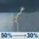 Tuesday: A chance of rain showers before 7am, then a chance of showers and thunderstorms between 7am and 10am, then a chance of showers and thunderstorms between 10am and 5pm, then a slight chance of showers and thunderstorms. Mostly cloudy, with a high near 81. Heat index values as high as 85. East wind around 9 mph. Chance of precipitation is 50%. New rainfall amounts between a quarter and half of an inch possible. Tuesday: Chance Showers And Thunderstorms