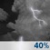 Tonight: A chance of showers and thunderstorms before 10pm, then a chance of showers and thunderstorms. Mostly cloudy, with a low around 70. South wind around 6 mph. Chance of precipitation is 40%. New rainfall amounts less than a tenth of an inch possible. Tonight: Chance Showers And Thunderstorms